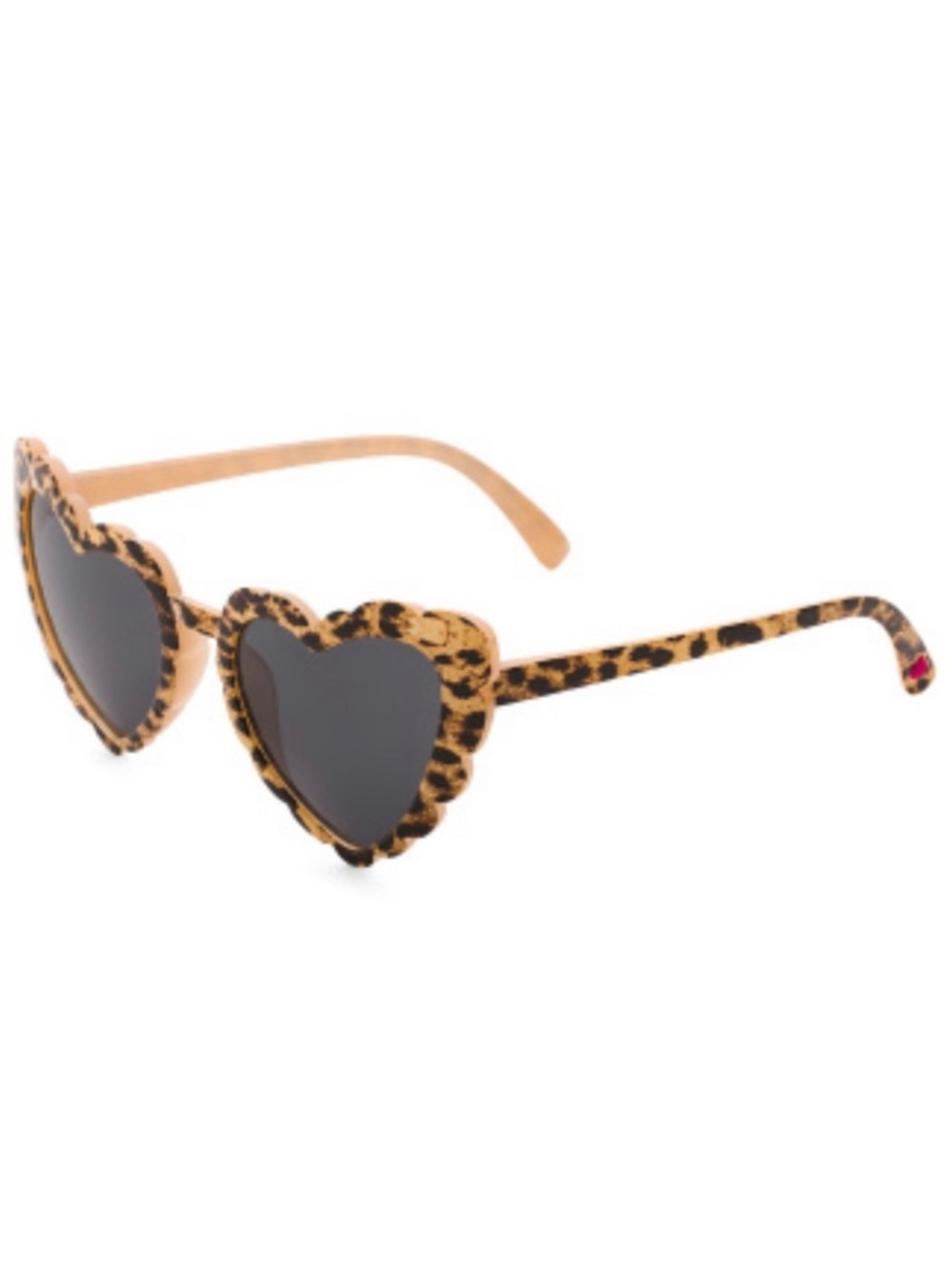 BETSEY JOHNSON True To Heart Sunglasses Leopard Cat Eye Scalloped Heart Shape